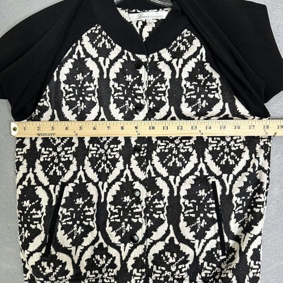 Lover + Friends Revolve Jacket Women Size Small Bomber Varsity Jacquard Artsy - Picture 12 of 14